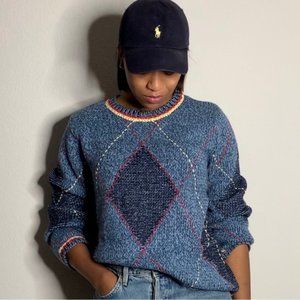 Liz Claiborne 80 Vintage Blue Diamond Sweater